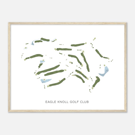 Eagle Knoll Golf Club Missouri Modern Watercolor Map Golfer Gift Golf Wall Art Golf Poster Print Course Layout