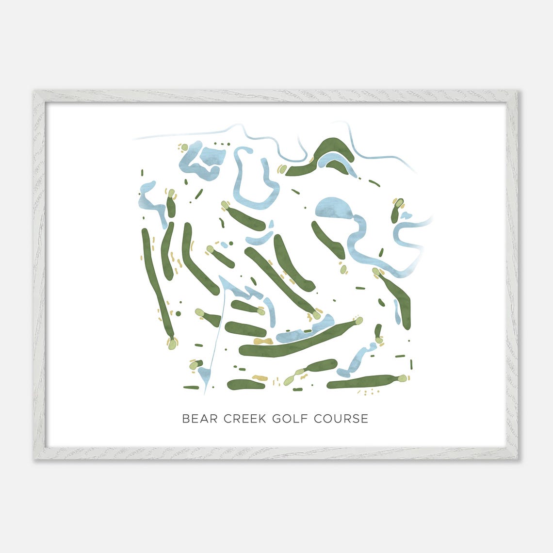 Bear Creek Golf Course Canada Modern Watercolor Golf Map Poster - Image 3