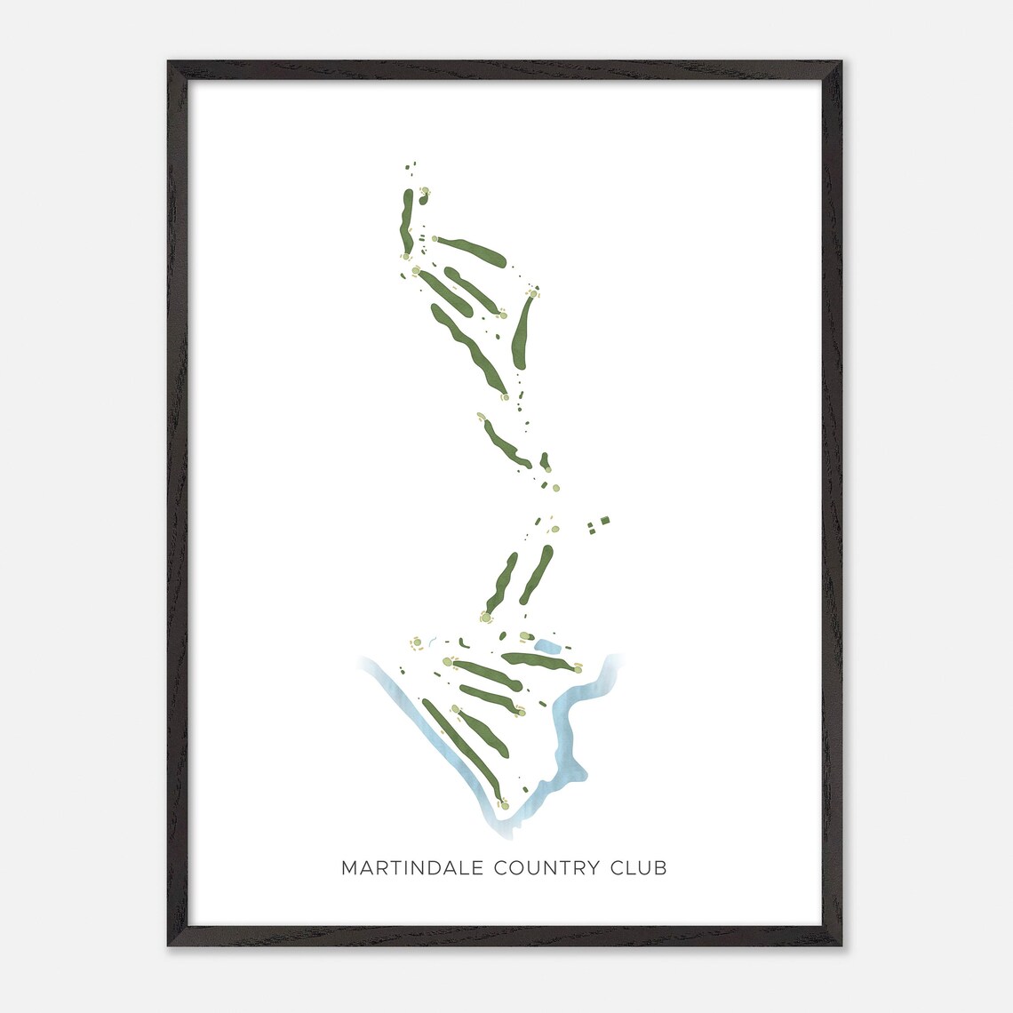 Martindale Country Club Auburn Maine Modern Watercolor Poster - Image 3