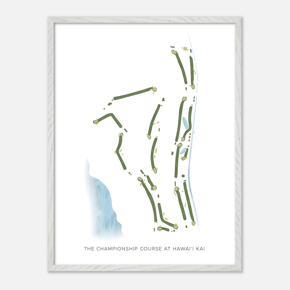 The Championship Course at Hawai'i Kai Minimalist Map Golfer Poster - Image 2