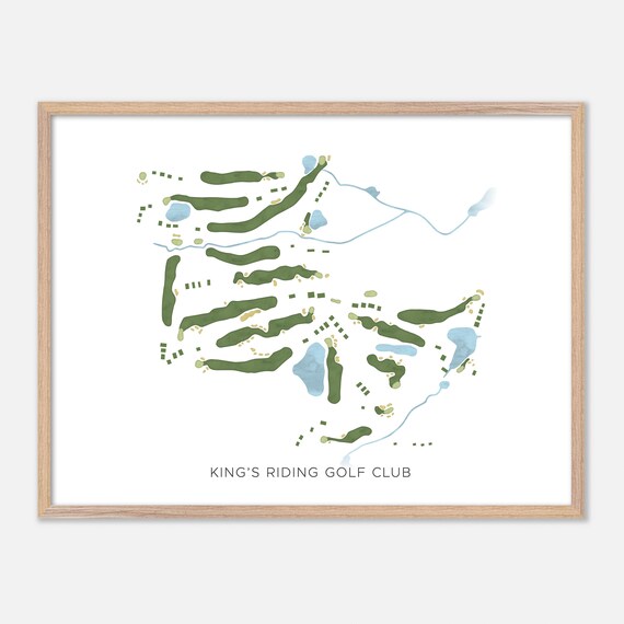 King's Riding Golf Club King City Canada Modern Watercolor Map Poster