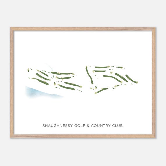 Shaughnessy Golf Country Club In Canada Modern Watercolor Map Golfer Gift Golf Wall Art Golf Poster Print Course Layout