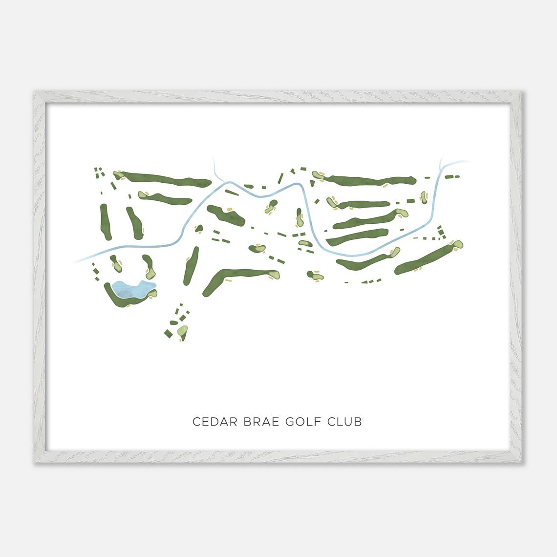 Cedar Brae Golf Club Canada Minimalist Watercolor Golf Map Poster - Image 3