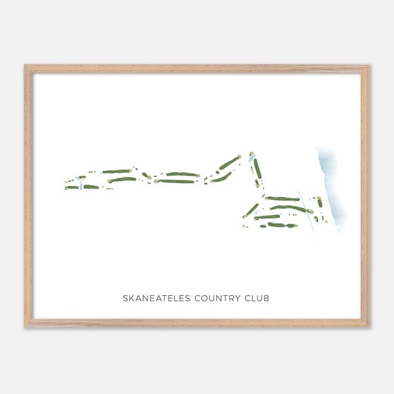 Skaneateles Country Club In Skaneateles New York Modern Watercolor Map Golfer Gift Golf Wall Art Golf Poster Print Course Layout
