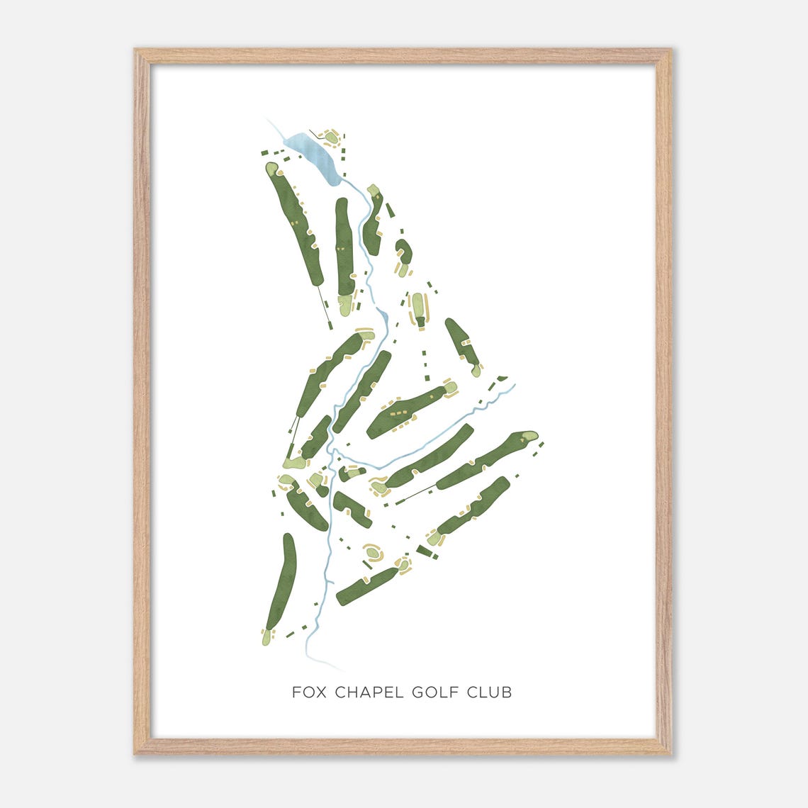 Fox Chapel Golf Club In Pittsburgh Pennsylvania Modern Watercolor Map Golfer Gift Golf Wall Art Golf Poster Print Course Layout - Image 2