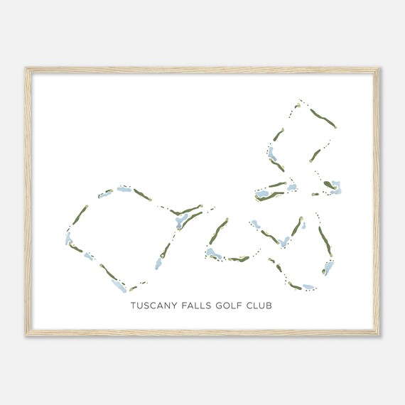 Tuscany Falls Golf Club Arizona Modern Watercolor Map Golfer Gift Golf Wall Art Golf Poster Print Course Layout