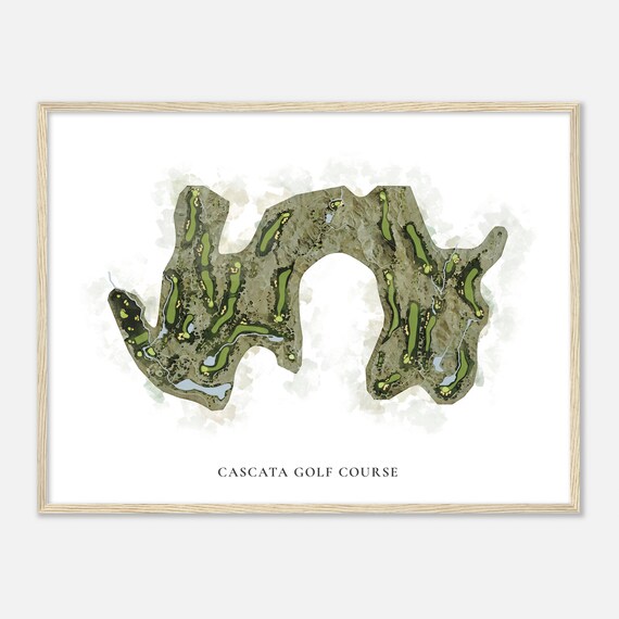 Cascata Golf Course Nevada Classic Watercolor Map Golfer Gift Golf Wall Art Golf Poster Print Course Layout