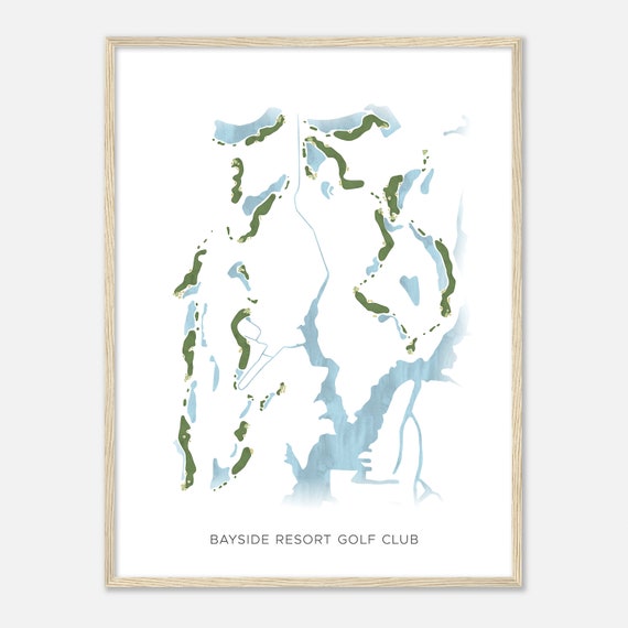 Bayside Resort Golf Club Delaware Modern Watercolor Map Golfer Gift Golf Wall Art Golf Poster Print Course Layout