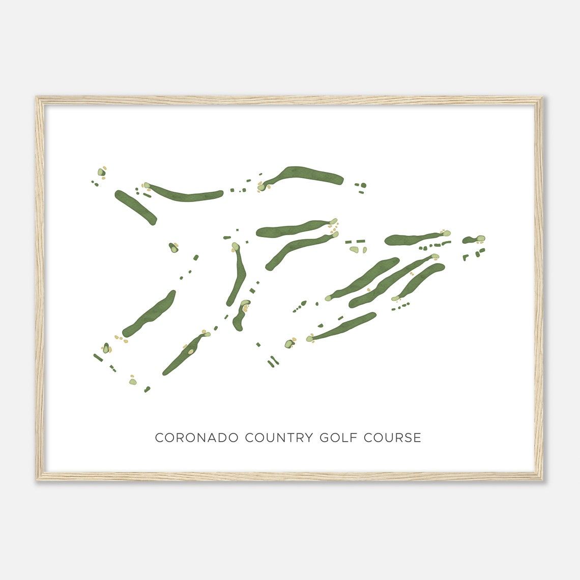 Coronado Country Golf Course Texas Modern Minimalist Map Poster - Image 2