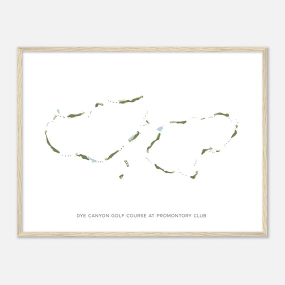 Dye Canyon Golf Course At Promontory Club Utah Modern Watercolor Map Golfer Gift Golf Wall Art Golf Poster Print Course Layout