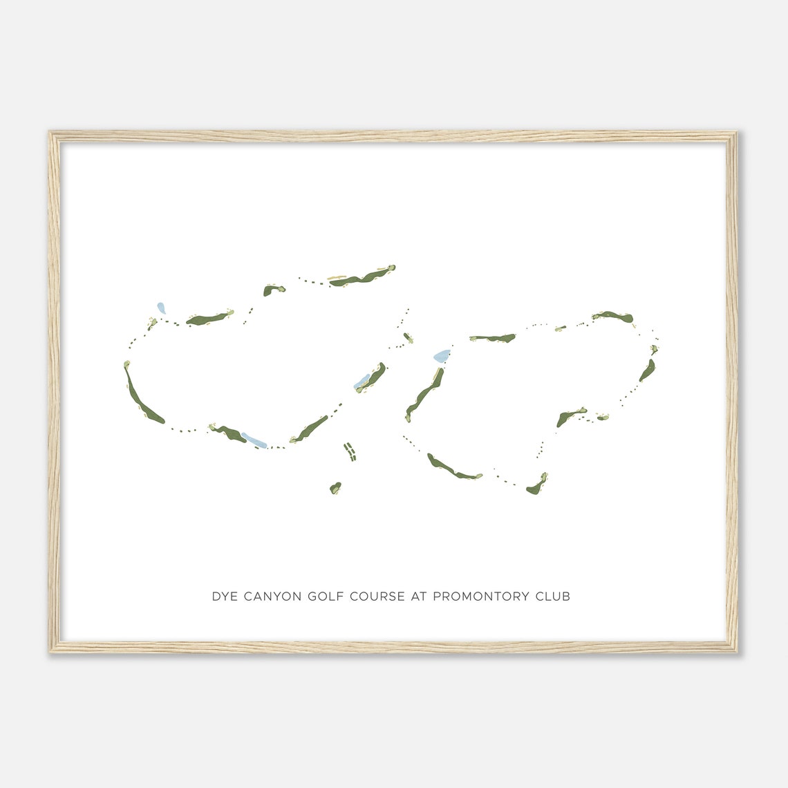Dye Canyon Golf Course at Promontory Club Minimalist Map Gift Poster