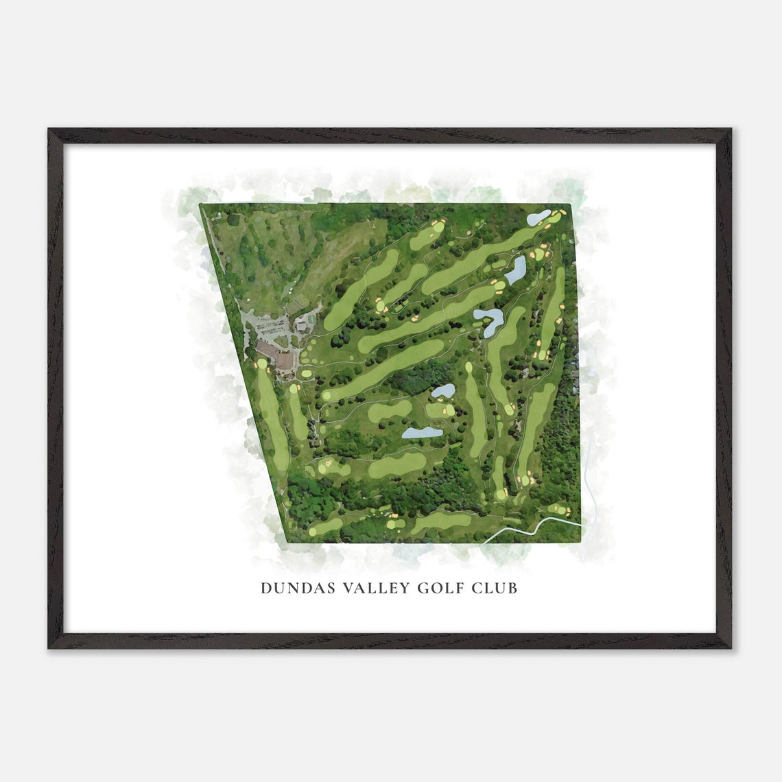 Dundas Valley Golf Club Canada Classic Watercolor Course Map Poster - Image 4