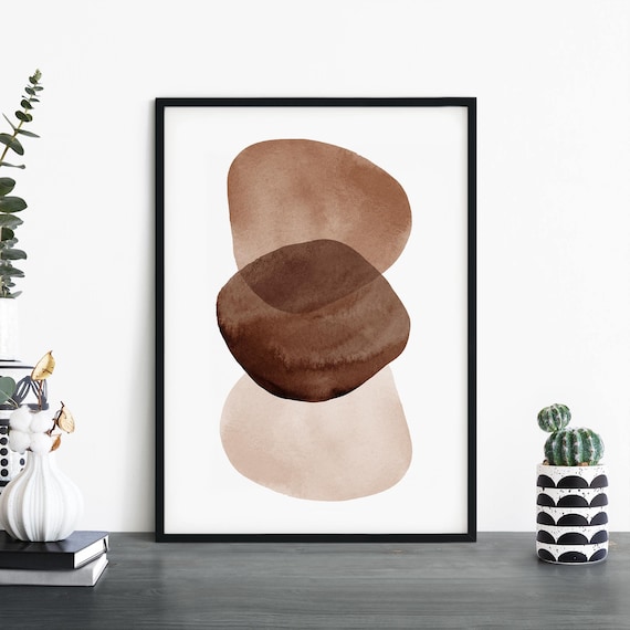 Neutral Abstract Print Wall Art 4x6 5x7 A4 A3 A2 A1