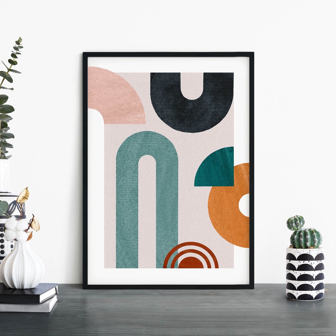 Geometric Shapes Abstract Wall Art Print