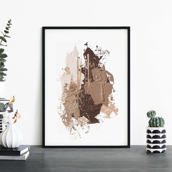 Neutral Abstract Print Wall Art 4x6 5x7 A4 A3 A2 A1