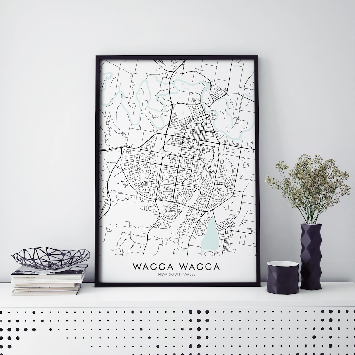 Wagga Wagga New South Wales Australia City Map Minimalist Poster