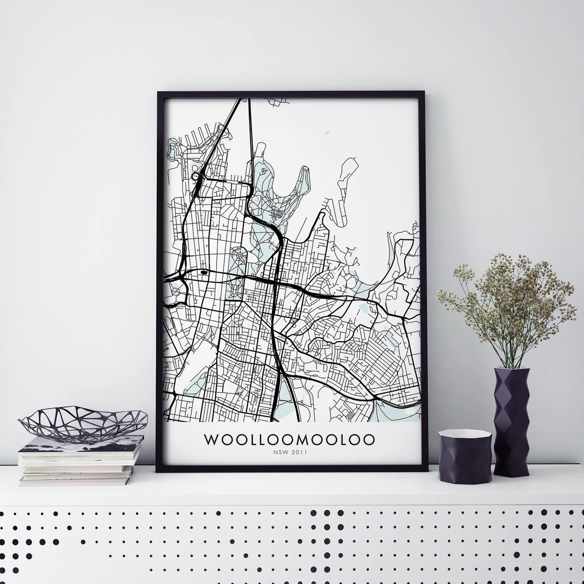 Woolloomooloo Sydney NSW 2011 City Map Street Plan Minimalist Poster
