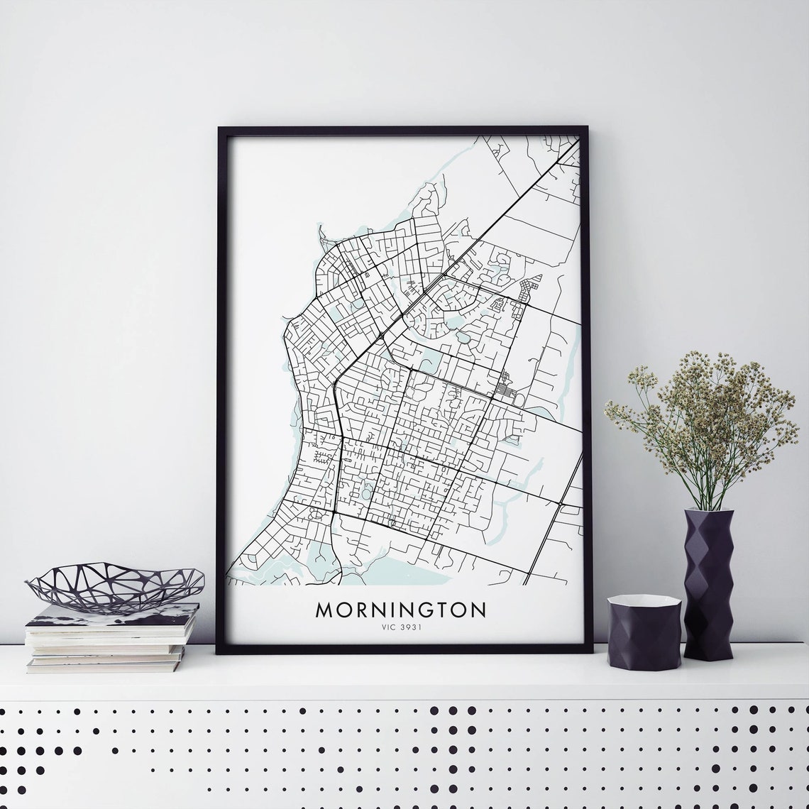 Mornington Melbourne City Map Art Print