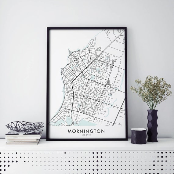 Mornington Melbourne City Map Art Print