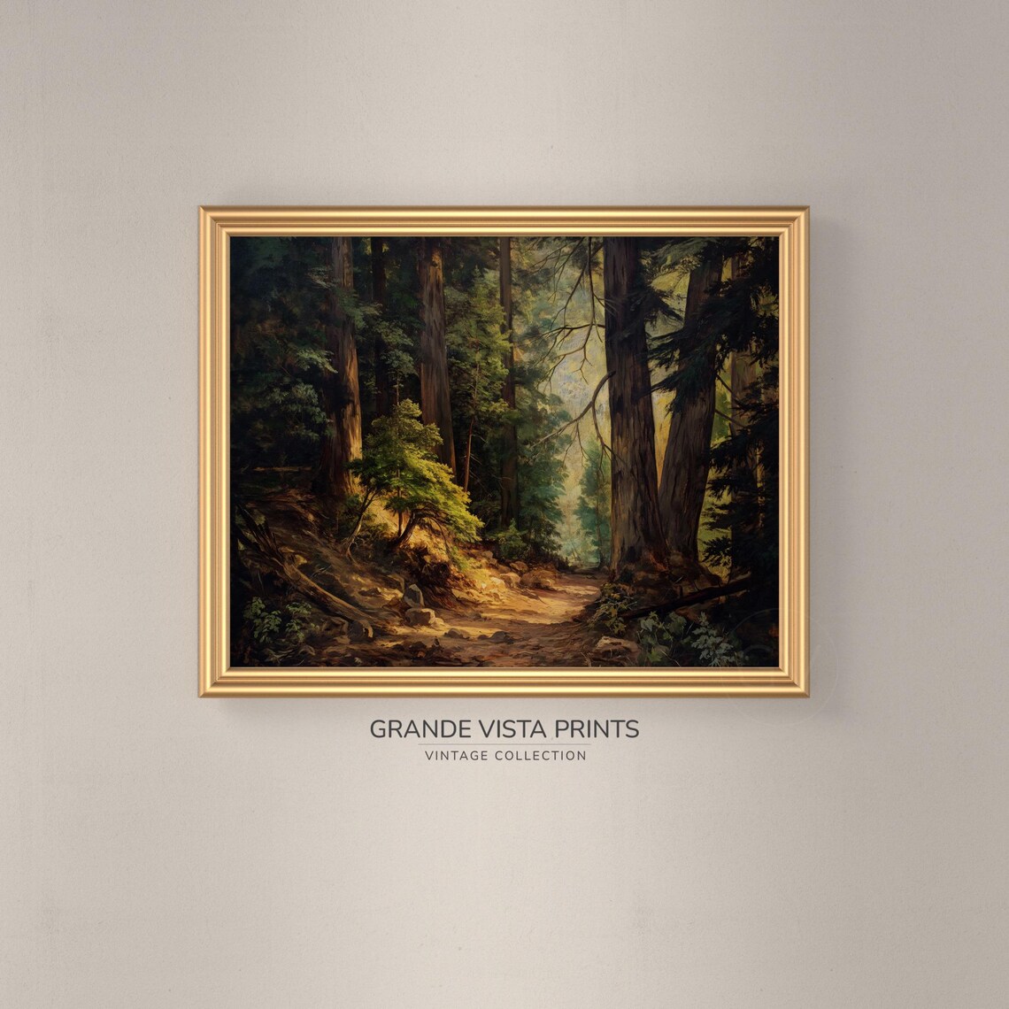 Forest Trees Painting Wall Art Evergreen Trees Wall Art Forest Trees Art Print Forest Gv4367 - Image 3