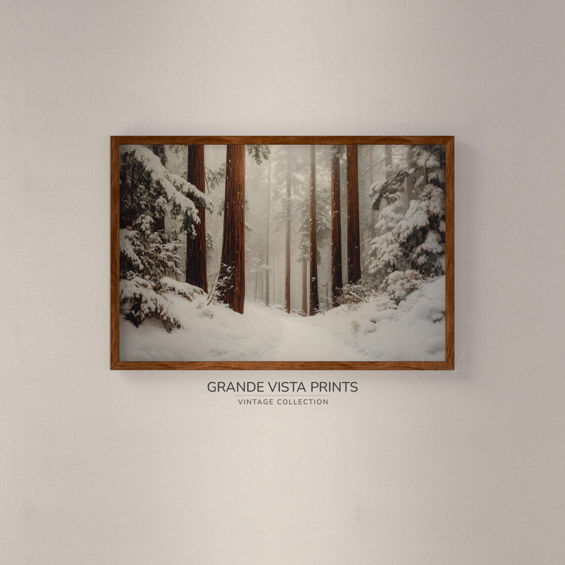 Winter Forest Landscape Painting Wintertime Forest Wall Art Forest Scene Wall Art Gv4563 - Image 2
