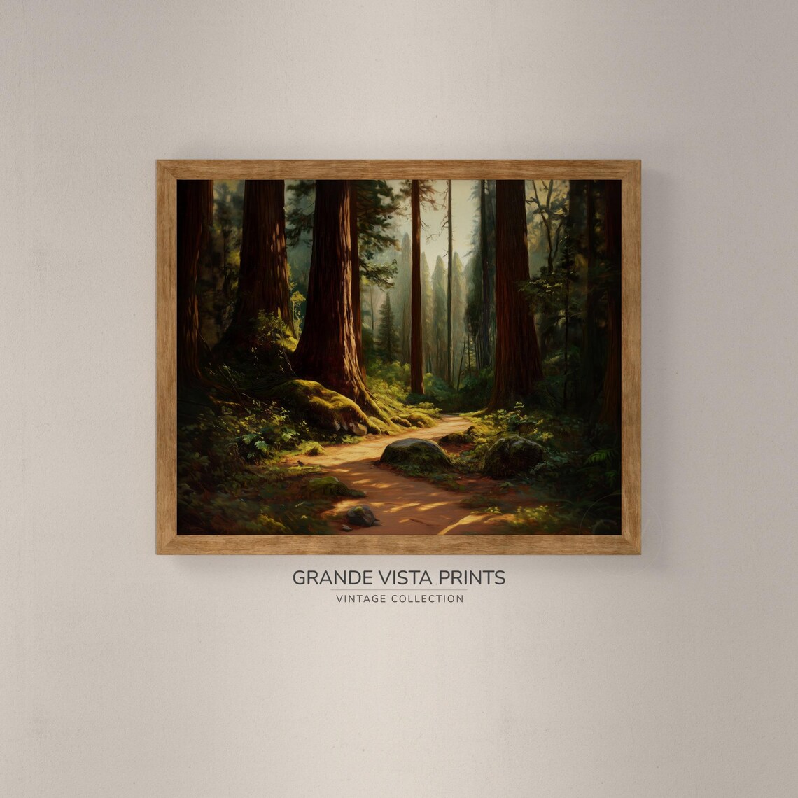 Forest Trees Landscape Painting Forest Painting Wall Art Forest Landscape Artwork Instant Gv4798 - Image 4