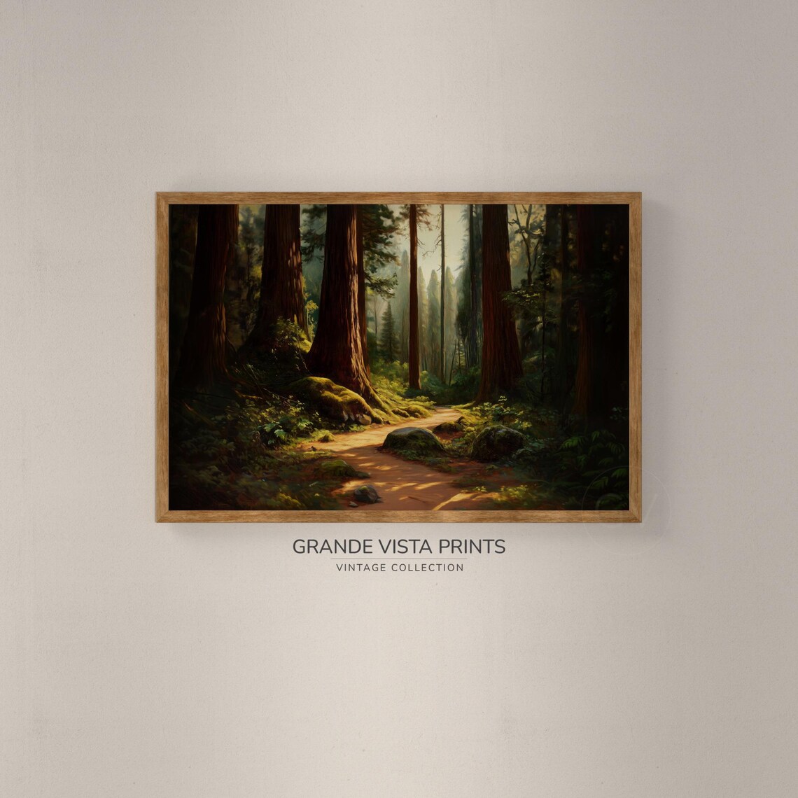 Forest Trees Landscape Painting Forest Painting Wall Art Forest Landscape Artwork Instant Gv4798 - Image 2