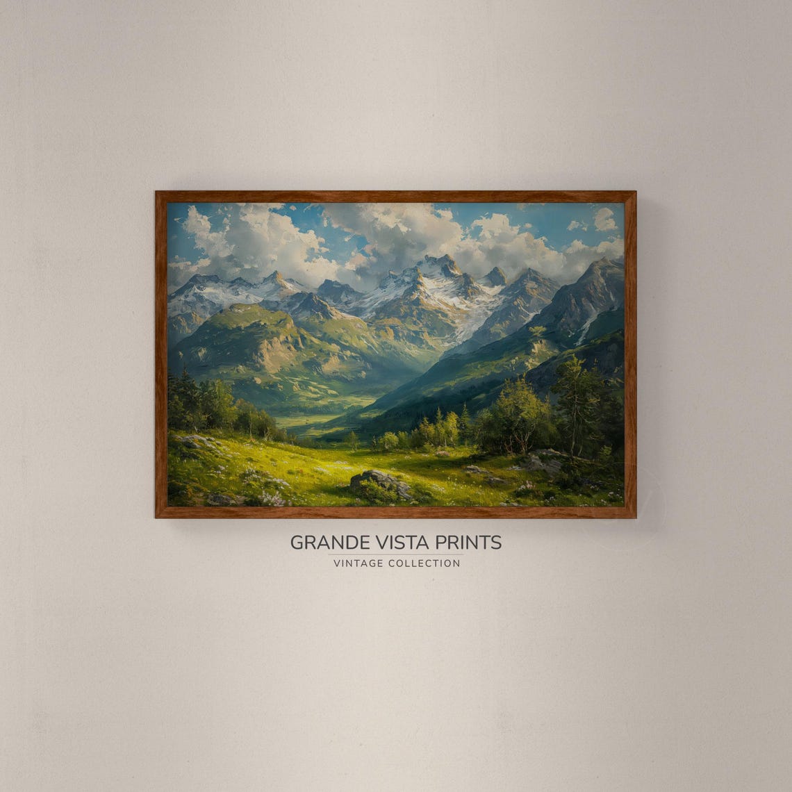 Early Spring Mountain Landscape Painting Wall Art Gv4092 - Image 2