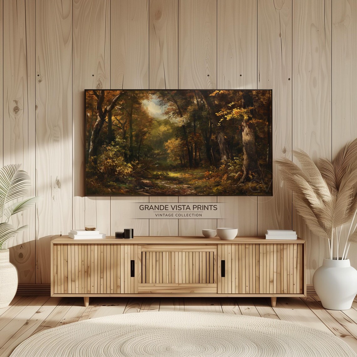 Forest Frame Tv Art Deep Forest Path Landscape Home Decor Tv Art Instant Forest Wallpaper Gv4090 - Image 2