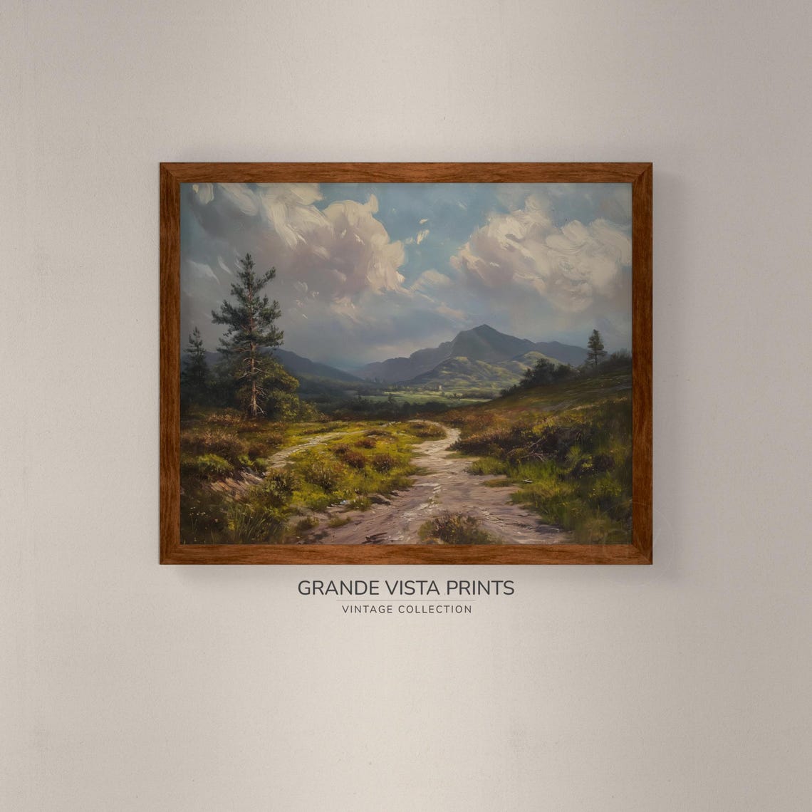 Highland Dirt Path Through Moor Toward Pine Mountain Afternoon Poster - Image 4
