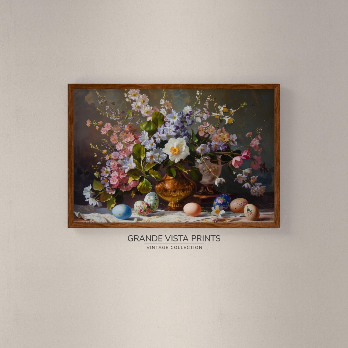 Easter Flower Still Life, Easter Painting - Image 2