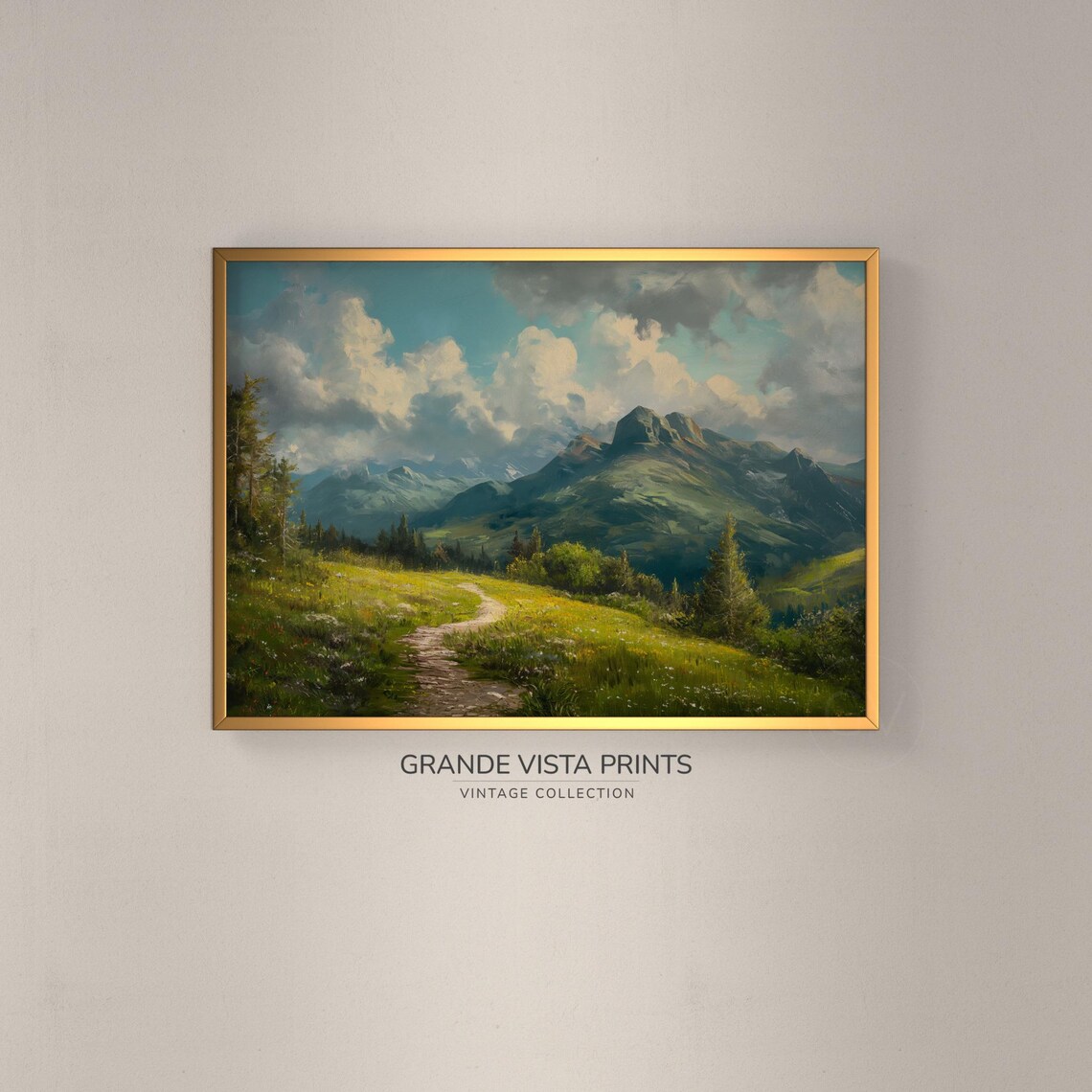 Mountain Path Landscape Poster