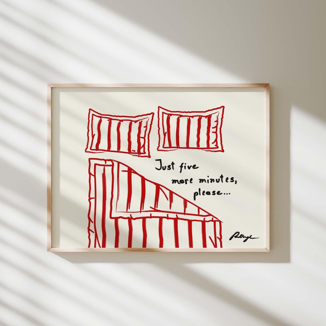 Stay In Bed Funny Bedroom Wall Art Print