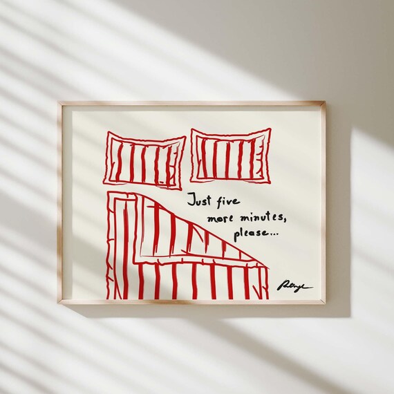 Stay In Bed Funny Bedroom Wall Art Print