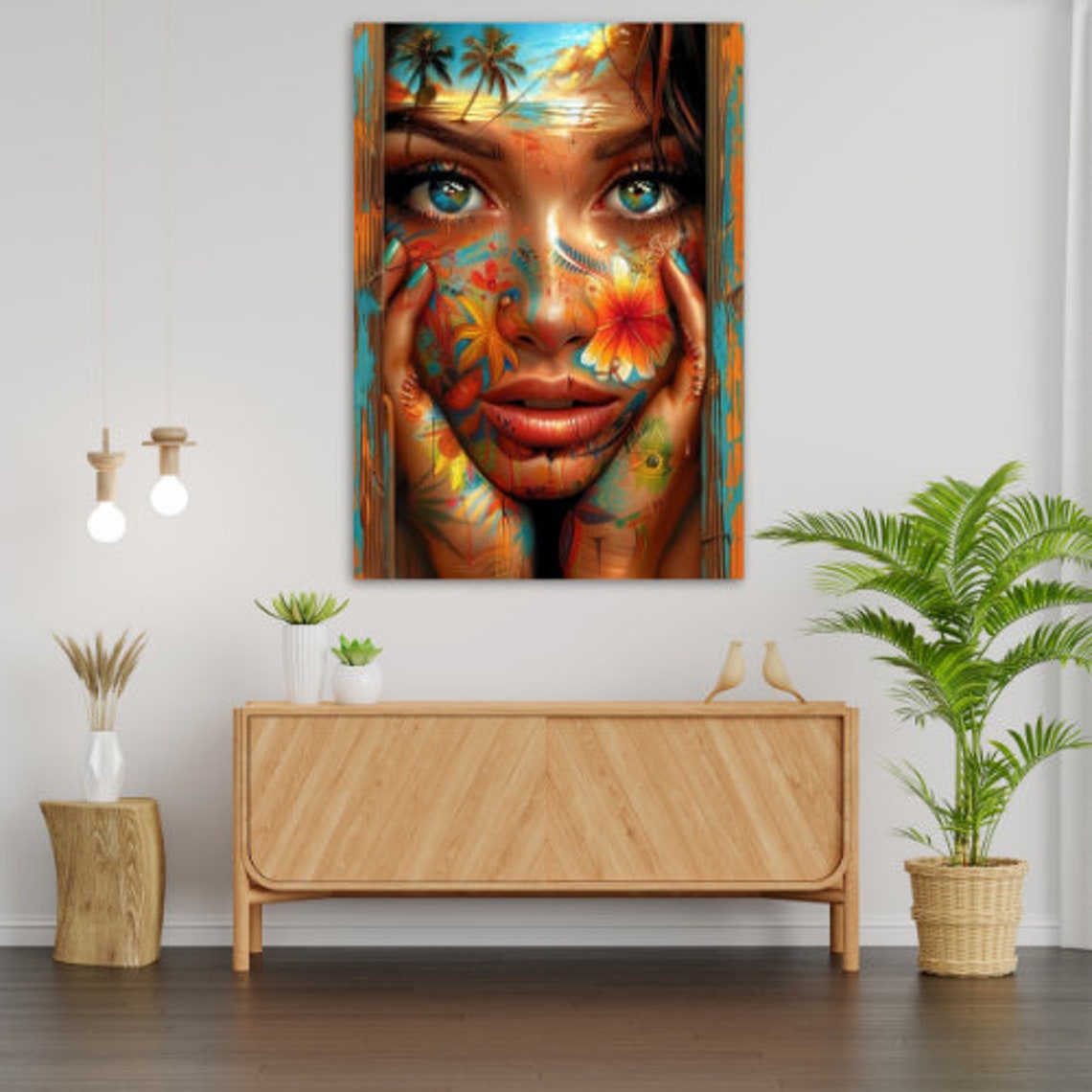 Ready To Hang Women Wall Art Contemporary Design Wall Decor Abstract Painting - Image 3