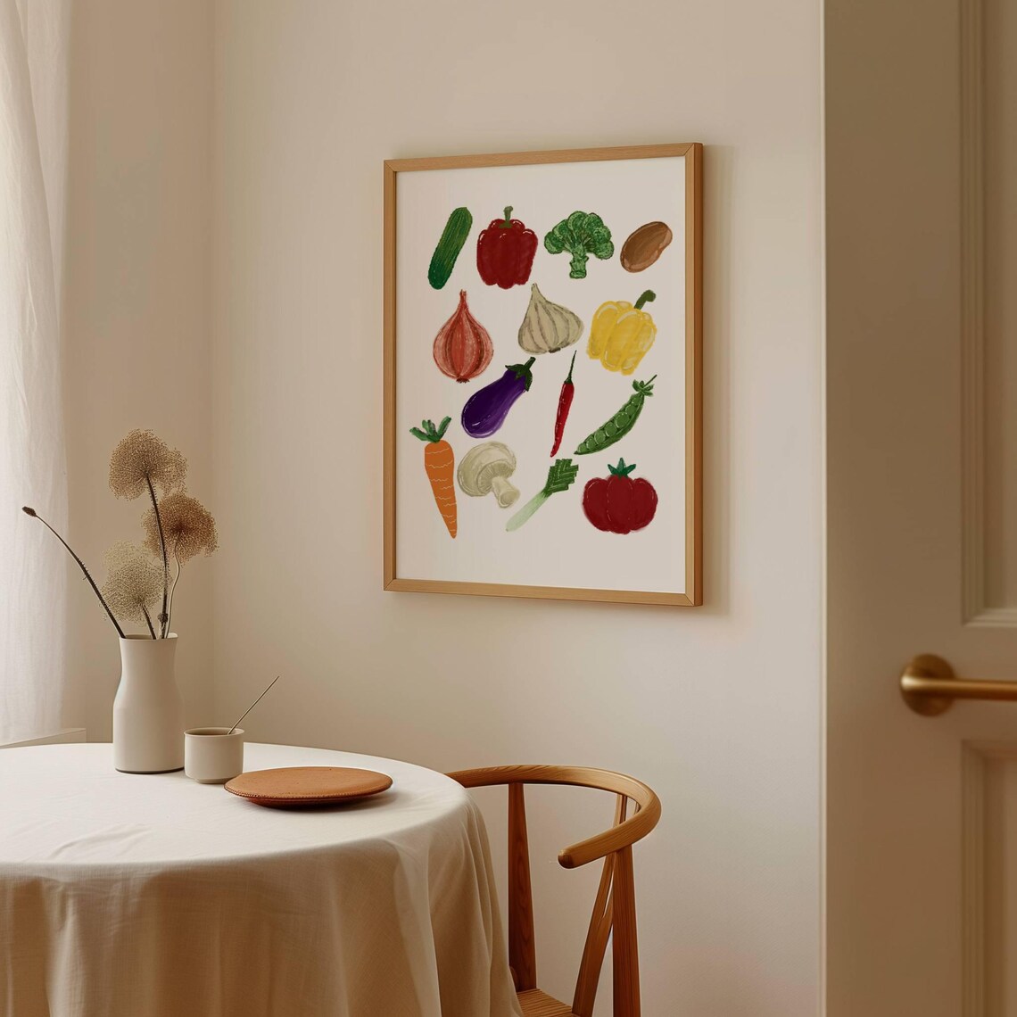 Kitchen Wall Art Watercolor Vegetable Art Food Art Print Illustration Veggie Artwork Midcentury Kitchen Art Girly Print - Image 2