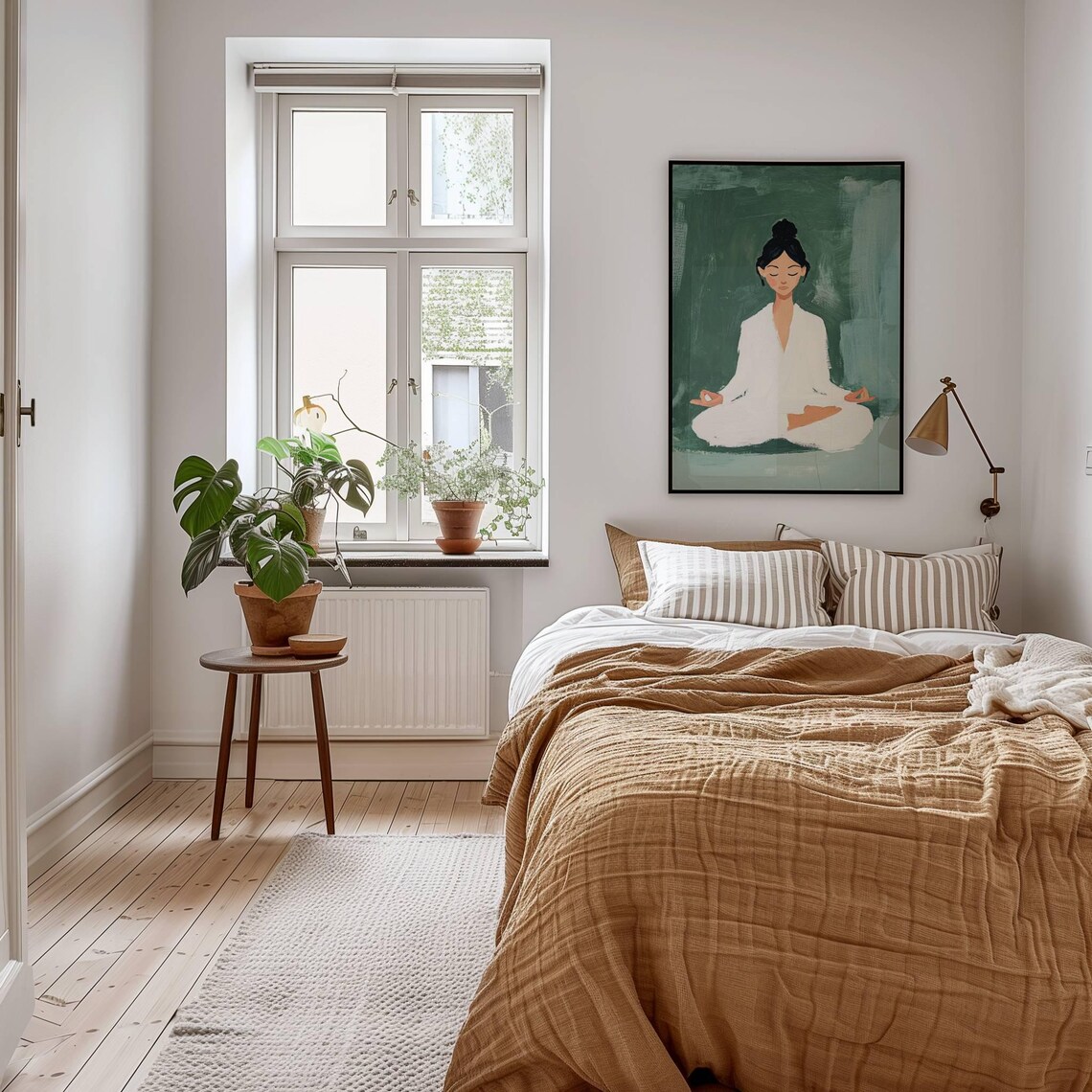 Yoga Meditation Boho Woman Yoga Pose Art Print - Image 2