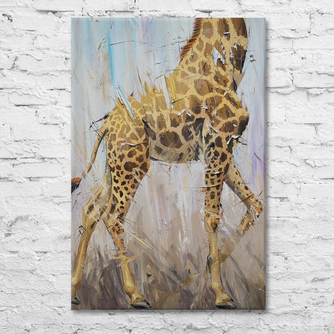 Giraffe Walking Art Print, Gift for Animal Lovers - Image 2