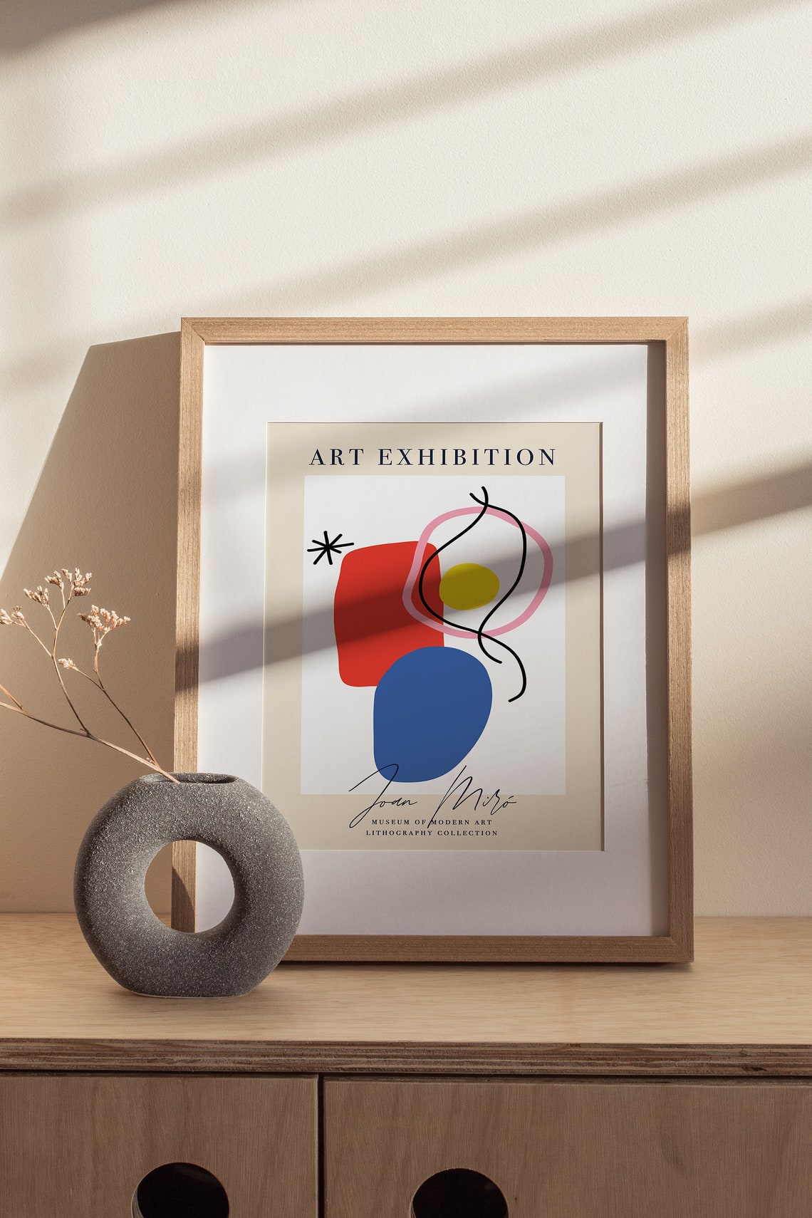 Joan Miro Art Exhibition Modern Art Abstract Litho Style Poster - Image 2
