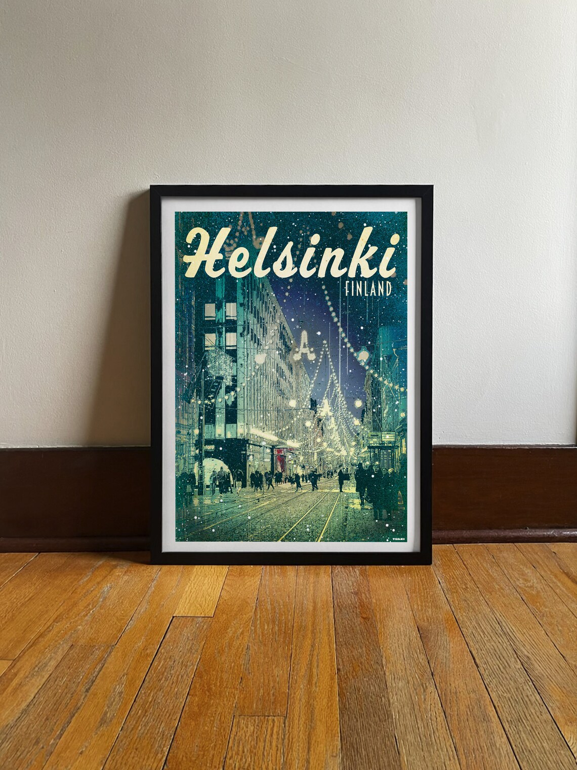 Helsinki Finland Vintage Travel Poster Art Print