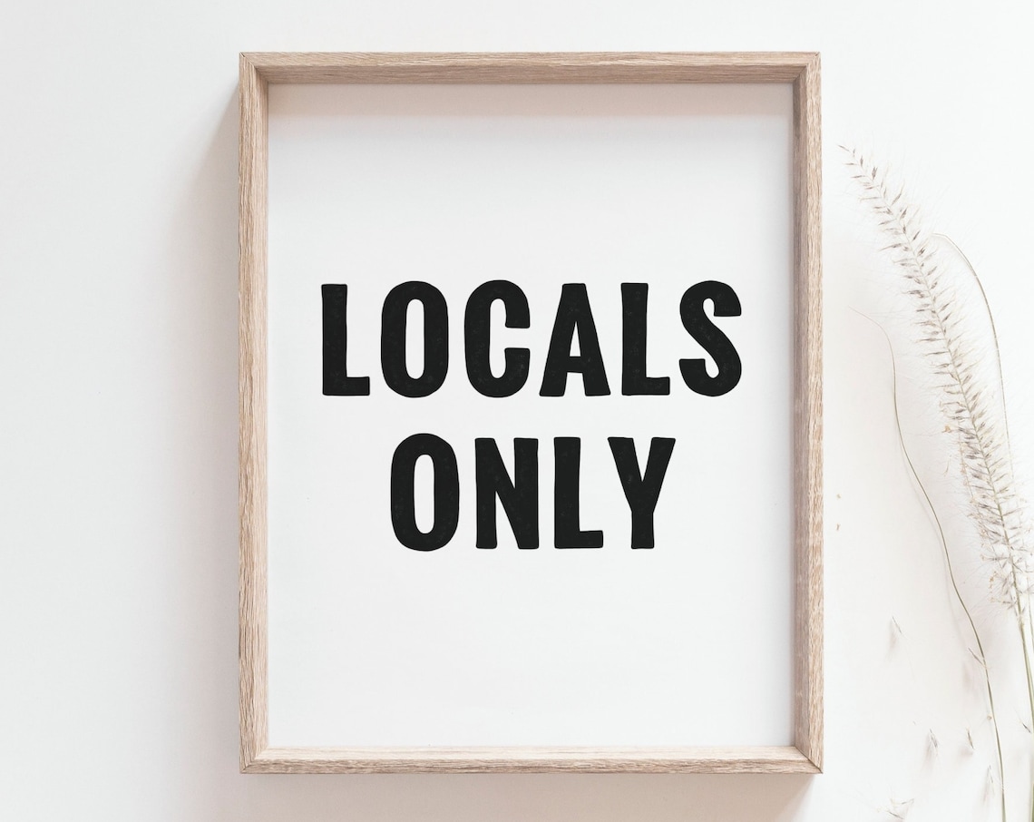 Locals Only Print, Black And White Surf Nursery Poster