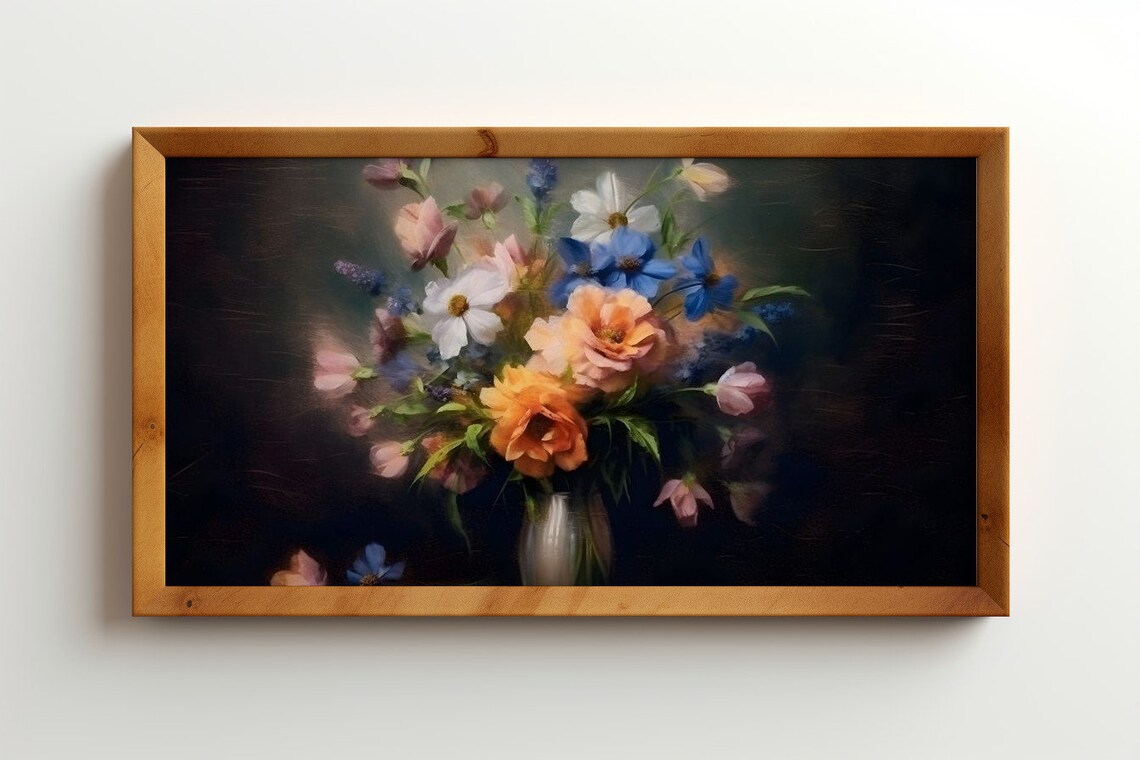 Ephemeral Grace, Symphony of Blooms Antique Print - Image 2
