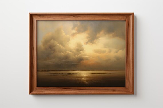 Sunset Majesty The Golden Hour Antique Print