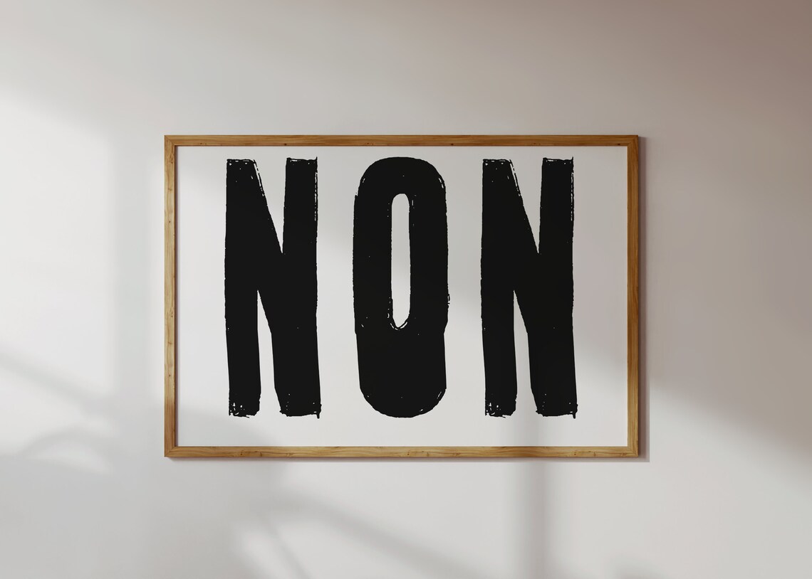 Modern French Retro Typography Art Print, Minimalist - Image 2