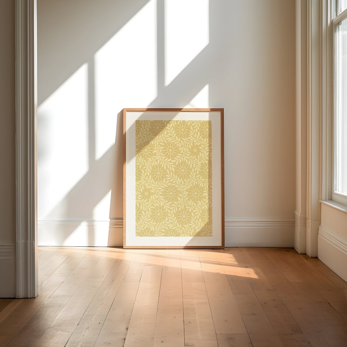 Vintage Sunburst Floral Art Print, Boho Nursery Decor - Image 2