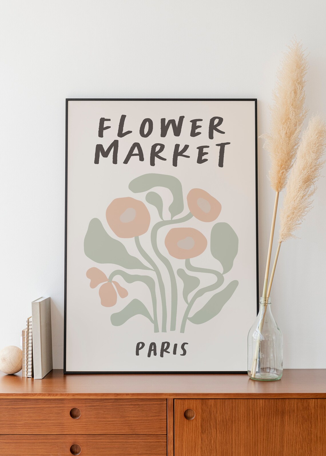 Flower Market Poster Paris Flower Market Print Abstract Floral Painting Cute Apartment Decor Abstract Floral Wall Art Matisse Print - Image 2