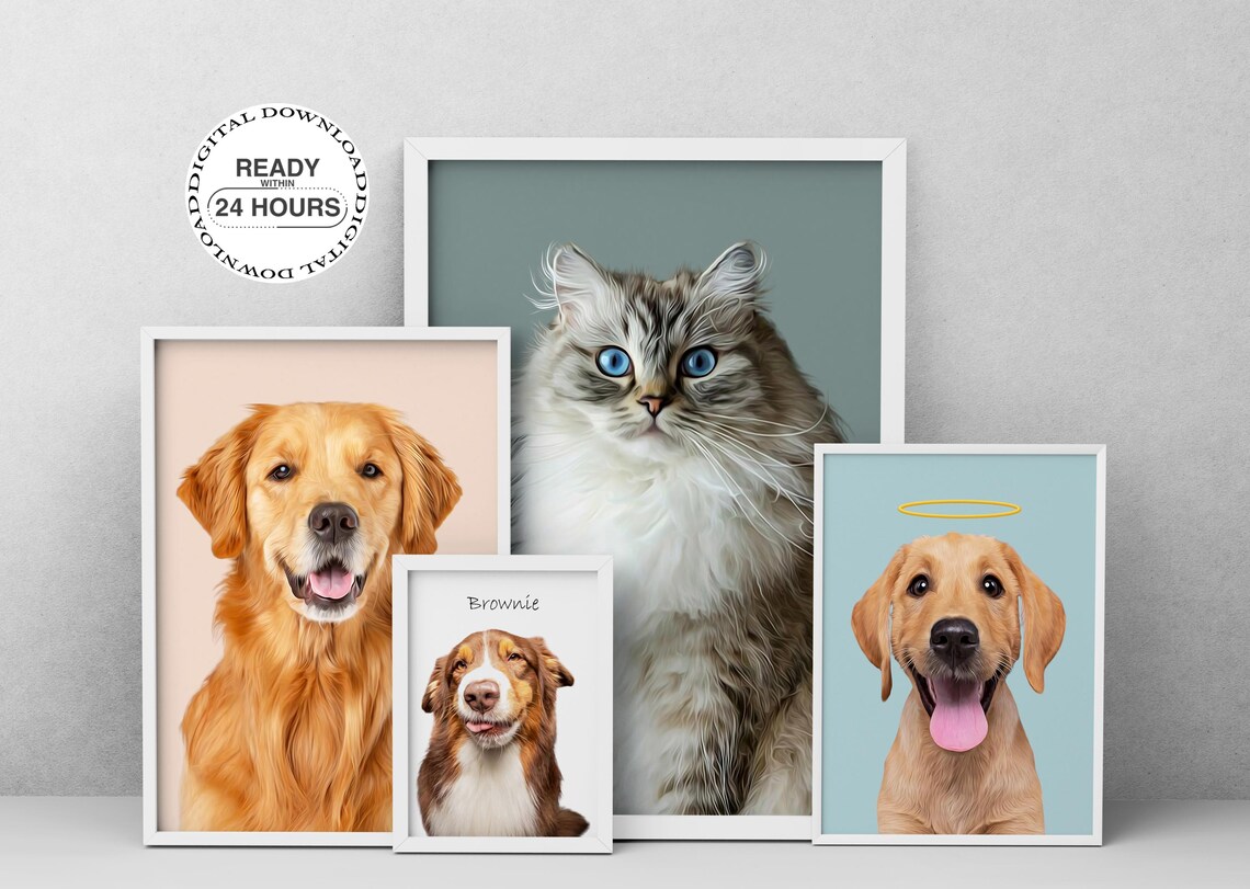 Custom Pet Portrait, Personalized Memorial Keepsake - Image 3