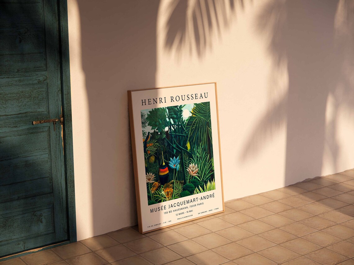 Henri Rousseau Tiger Peeking Out From Grass, Poster - Image 3