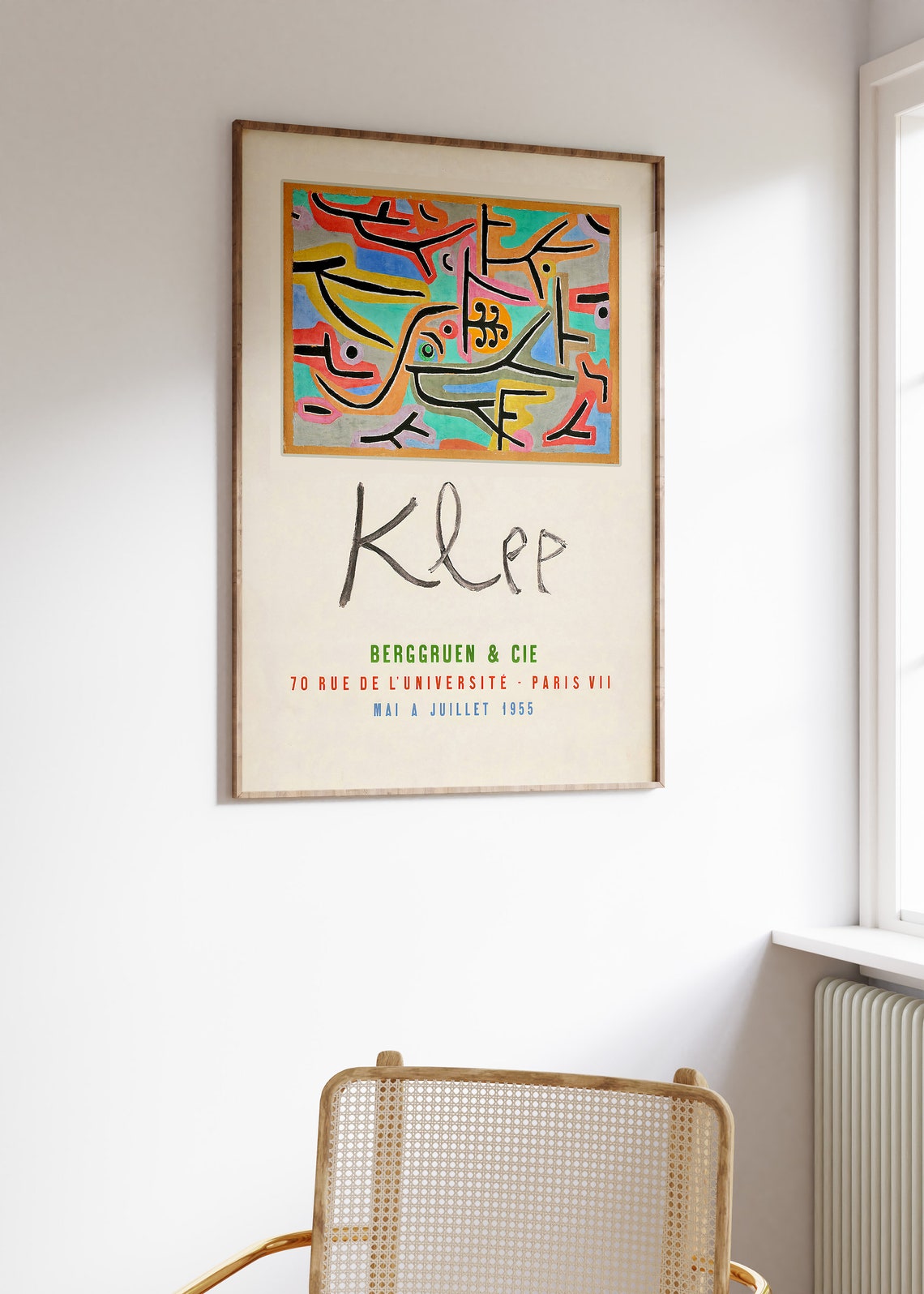 Paul Klee Exhibition Poster Berggruen Paris 1955 Abstract Art - Image 3