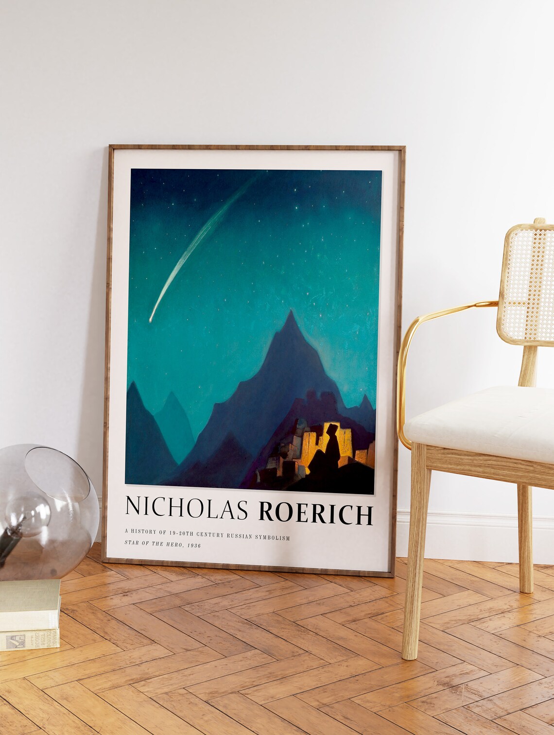 Nicholas Roerich Star Of The Hero 1936 Mountain Comet Night Sky Poster - Image 3
